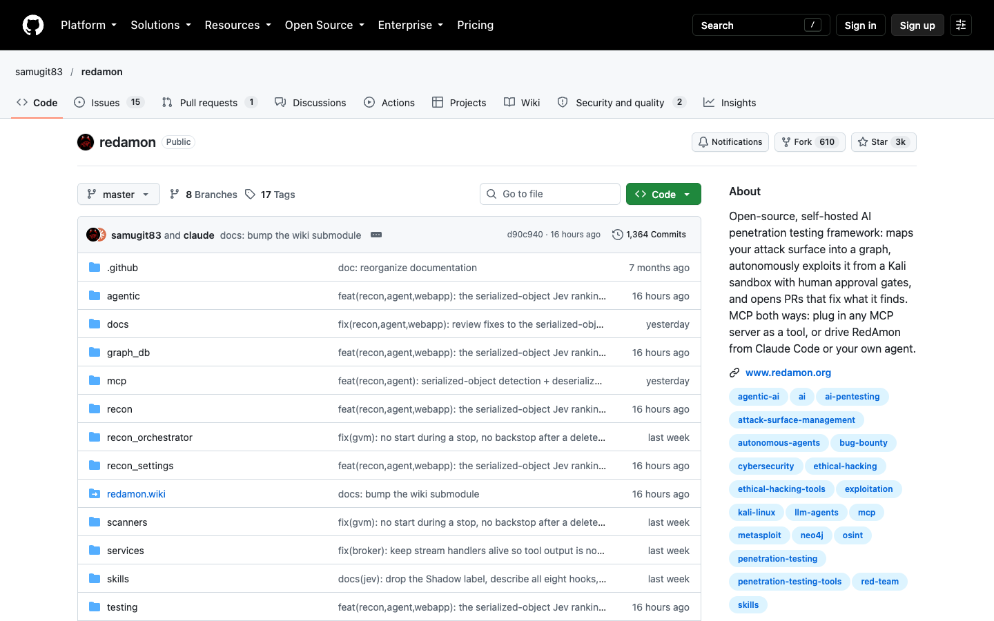 RedAmon AI red team framework chaining recon, exploitation and remediation